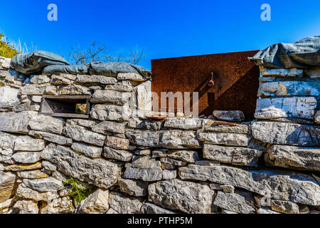 Italien Venetien Monte Grappa - Monte Palon Emplacements des Ersten Weltkrieg Stockfoto