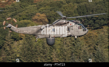 Letzter Flug der Royal Navy Sea King Sea King Mk 7 Hubschrauber Stockfoto