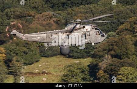 Letzter Flug der Royal Navy Sea King Sea King Mk 7 Hubschrauber Stockfoto