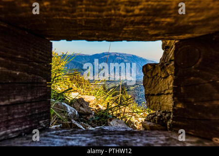 Italien Venetien Monte Grappa - Monte Palon Emplacements des Ersten Weltkrieg Stockfoto