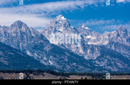 Die Landschaft um Grand Tetons National Park, Wyoming Stockfoto