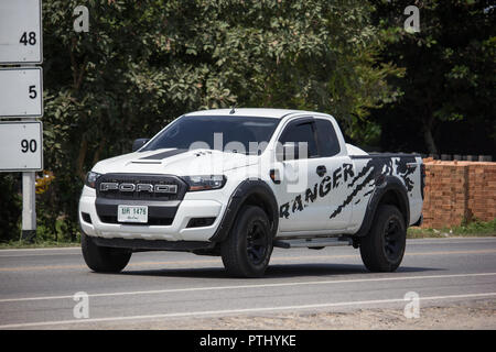 Chiangmai, Thailand - 17. September 2018: Private Pickup Auto, Ford Ranger. Auf der straße Nr. 1001, 8 km von Chiang Mai City. Stockfoto