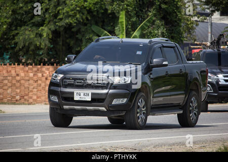 Chiangmai, Thailand - 17. September 2018: Private Pickup Auto, Ford Ranger. Auf der straße Nr. 1001, 8 km von Chiang Mai City. Stockfoto