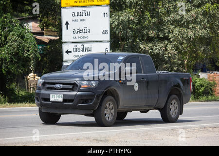 Chiangmai, Thailand - 17. September 2018: Private Pickup Auto, Ford Ranger. Auf der straße Nr. 1001, 8 km von Chiang Mai City. Stockfoto
