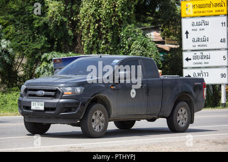 Chiangmai, Thailand - 17. September 2018: Private Pickup Auto, Ford Ranger. Auf der straße Nr. 1001, 8 km von Chiang Mai City. Stockfoto