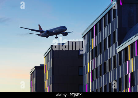 Air India am frühen Morgen Ankunft Stockfoto