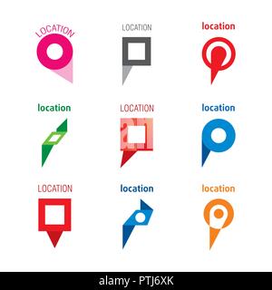Der Vektor Logos von Geolocation, GPS Stock Vektor