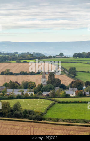 Das Dorf Trellech in South Wales. Stockfoto