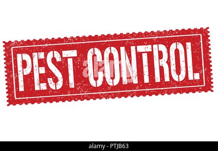 Schädlingsbekämpfung Zeichen oder Stempel auf weißem Hintergrund, Vector Illustration Stock Vektor