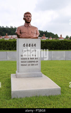 Revolutionären Märtyrer Friedhof in Pjöngjang Stockfoto