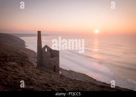 Wheal Coates in West Cornwall. Stockfoto