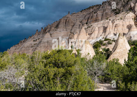 Szenen entlang Höhle Spur am Kasha-Katuwe Tent Rocks National Monument in New Mexico Stockfoto