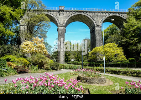 Trenance Viadukt in Newquay in Cornwall. Stockfoto