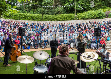 Die Gnade Noten Trebah Garden Amphitheater in Cornwall. Stockfoto