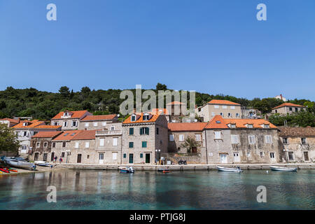 Ziemlich seascape auf Sipan Insel in Kroatien. Stockfoto