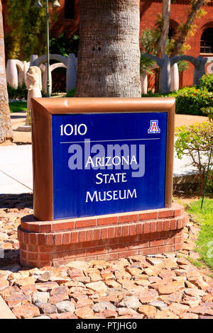 Die Arizona State Museum 1010 Gebäude Anmelden bei E Universität Blvd, Tucson AZ Stockfoto