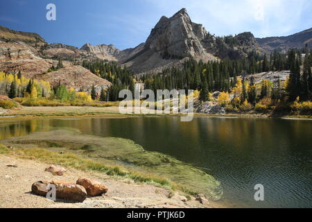 See Blanche im Herbst, Big Cottonwood Canyon, Utah Stockfoto