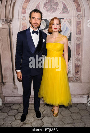 Ralph Lauren Veranstaltung zum 50-jährigen Jubiläum im Bethesda Terrasse mit: Gian Luca Passi de Preposulo, Jessica Chastain Wo: New York, New York, United States, wenn: 7. Sep. 2018 Credit: WENN.com Stockfoto