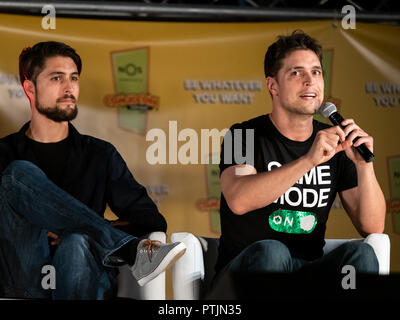 Von olum' Film Präsentation mit Cast und Crew bei der Comic Con Portugal Tag 3 Mit: Diogo Morgado, Pedro Morgado Wo: Alges, Portugal Wann: 08 Sep 2018 Credit: Rui M Leal/WENN.com Stockfoto