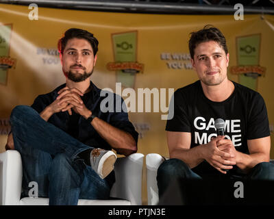 Von olum' Film Präsentation mit Cast und Crew bei der Comic Con Portugal Tag 3 Mit: Diogo Morgado, Pedro Morgado Wo: Alges, Portugal Wann: 08 Sep 2018 Credit: Rui M Leal/WENN.com Stockfoto