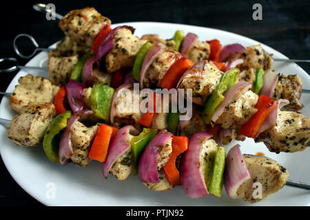 Griechische Hähnchenspieße Stockfoto