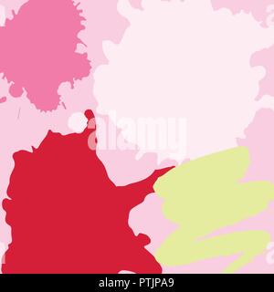 Vector Illustration. Hintergrund der bunten Kleckse von Tinte Stock Vektor