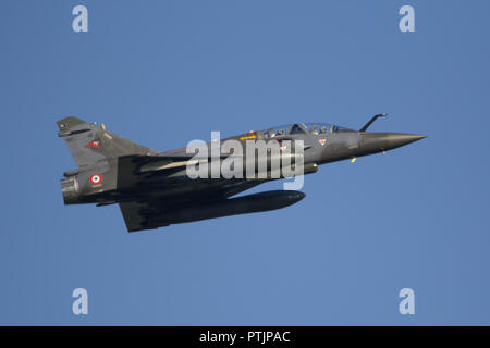 Leeuwarden, Niederlande 11.April 2016: Usaf Dassault Mirage 2000 unter Berücksichtigung der während der Frisian Flag Übung Stockfoto