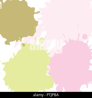 Vector Illustration. Hintergrund der bunten Kleckse von Tinte Stock Vektor