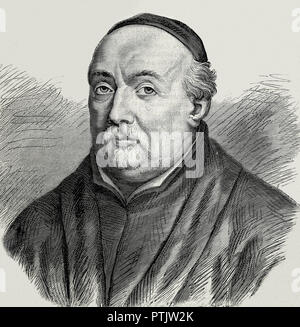 Jean Bolland (1596-1665). Belgische Jesuit Herausgeber der Acta Sanctorum (Handlungen der Heiligen). Zeile Gravur. Stockfoto