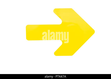 Pfeil in Richtung zeigt. Stockfoto