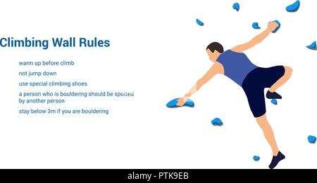 Kletterwand regeln Stock Vektor