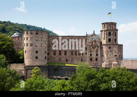 Heidelberger Schloss, Burgruine, Heidelberg, Baden-Württemberg, Deutschland Stockfoto