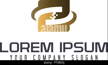 Buchstabe Z tech Logo Design Konzept Vorlage Stock Vektor