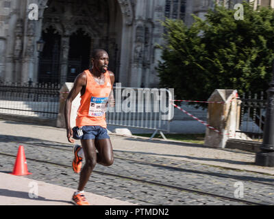 KOSICE, Slowakei - 6. Oktober 2018. 95 Mezinarodni Maraton Mieru, 95 MMM 2018 Kosice. 95 International Marathon des Friedens Kosice, Slowakei Stockfoto