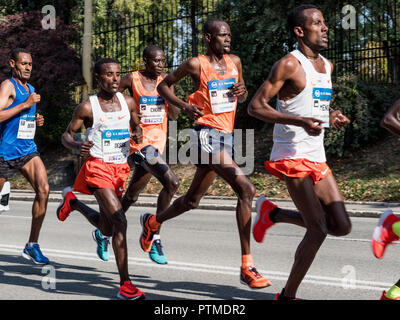 KOSICE, Slowakei - 6. Oktober 2018. 95 Mezinarodni Maraton Mieru, 95 MMM 2018 Kosice. 95 International Marathon des Friedens Kosice, Slowakei Stockfoto