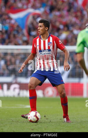 Madrid, Spanien. 7 Okt, 2018. Rodri (Atletico) Fußball: Spanisch "La Liga Santander' Match zwischen Atletico de Madrid 1:0 Real Betis am Wanda Metropolitano Stadion in Madrid, Spanien. Credit: mutsu Kawamori/LBA/Alamy leben Nachrichten Stockfoto