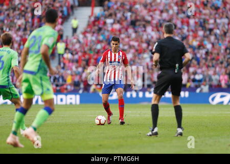 Madrid, Spanien. 7 Okt, 2018. Rodri (Atletico) Fußball: Spanisch "La Liga Santander' Match zwischen Atletico de Madrid 1:0 Real Betis am Wanda Metropolitano Stadion in Madrid, Spanien. Credit: mutsu Kawamori/LBA/Alamy leben Nachrichten Stockfoto