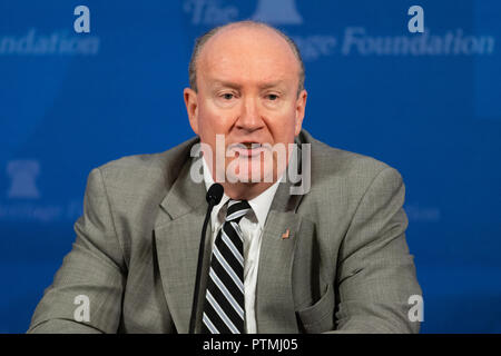 Andy McCarthy, Contributing Editor, National Review und ehemalige stellvertretende US-Staatsanwalt für den südlichen Bezirk von New York gesehen Sprechen während der Heritage Foundation. Stockfoto