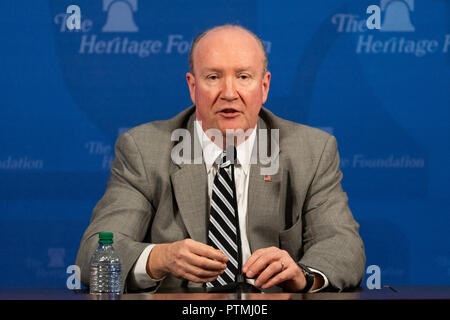 Andy McCarthy, Contributing Editor, National Review und ehemalige stellvertretende US-Staatsanwalt für den südlichen Bezirk von New York gesehen Sprechen während der Heritage Foundation. Stockfoto