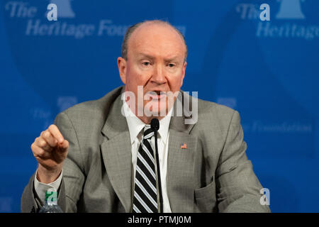 Andy McCarthy, Contributing Editor, National Review und ehemalige stellvertretende US-Staatsanwalt für den südlichen Bezirk von New York gesehen Sprechen während der Heritage Foundation. Stockfoto