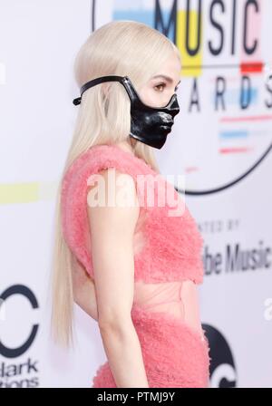 Los Angeles, USA. 9. Okt. 2018. Poppy besucht die 2018 American Music Awards bei Microsoft Theater in Los Angeles, USA, am 09. Oktober 2018. | Verwendung der weltweiten Kredit: dpa Picture alliance/Alamy leben Nachrichten Stockfoto