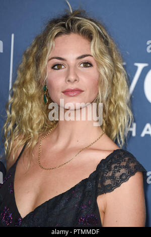 London, Großbritannien. Oktober 09, 2018: Tamsin Eggerton ankommen für die 2018 IWC Schaffhausen Galadinner zu Ehren des BFI in das elektrische Licht Station, London. Bild: Steve Vas/Featureflash Credit: Paul Smith/Alamy leben Nachrichten Stockfoto