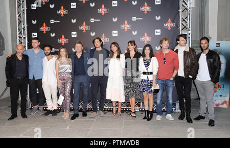 Florenz, Italien. 10 Okt, 2018. Florenz, Palazzo Medici Riccardi, photocall TV-Serie Medici - Die herrlichen '. Im Bild: die Besetzung der Credit: Unabhängige Fotoagentur/Alamy leben Nachrichten Stockfoto