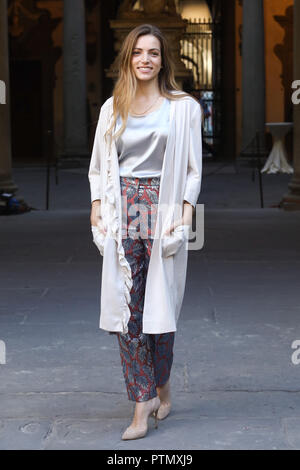 Florenz, Italien. 10 Okt, 2018. Florenz, Palazzo Medici Riccardi, photocall TV-Serie Medici - Die herrlichen '. Im Bild: Aurora Ruffino Credit: Unabhängige Fotoagentur/Alamy leben Nachrichten Stockfoto