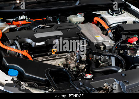 Nahaufnahme Detail der neuen auto motor Auto Motor teil Stockfoto