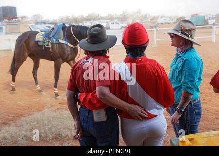 Landor, Station, Outback, Jackaroo, Aussie, Pferd, Australien, Stockmann, Austra Stockfoto