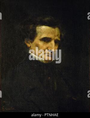 Portrait des Komponisten Hector Berlioz (1803-69). Museum: Musée d'Orsay. Autor: COURBET, Gustave. Stockfoto