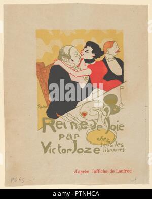 Reine de Joie par Victor Joze. Artist: Nach Henri de Toulouse-Lautrec (Französisch, Albi 1864-1901 Saint-André-du-Bois). Museum: Metropolitan Museum of Art, New York, USA. Stockfoto