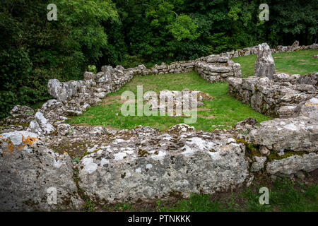 Din Lligwy Eisenzeit Siedlung auf Anglesey, Wales, Großbritannien Stockfoto