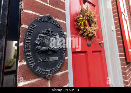 Elfreth's Alley, Philadelphia, USA Stockfoto